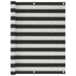 Écran de balcon PEHD 120x500 cm Anthracite et blanc