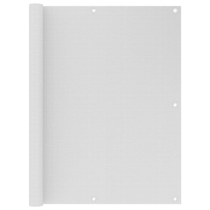 Écran de balcon Blanc 120x500 cm PEHD – Image 1
