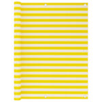 Écran de balcon Jaune et blanc 120x500 cm PEHD