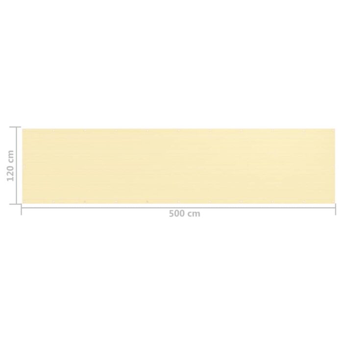 Écran de balcon Beige 120x500 cm PEHD – Image 4