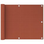 Écran de balcon Terre cuite 75x600 cm PEHD