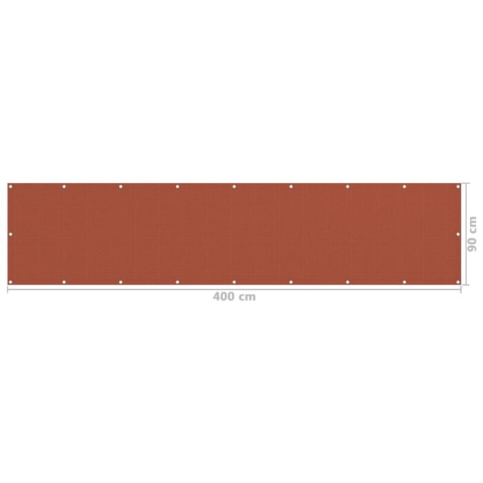 Écran de balcon Terre cuite 90x400 cm PEHD – Image 4