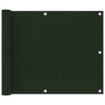 Écran de balcon Vert foncé 75x500 cm PEHD