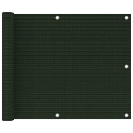 Écran de balcon Vert foncé 75x500 cm PEHD