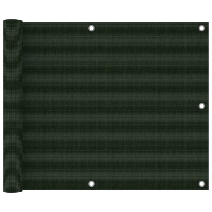 Écran de balcon Vert foncé 75x500 cm PEHD – Image 1