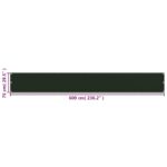 Écran de balcon Vert foncé 75x600 cm PEHD – Image 4