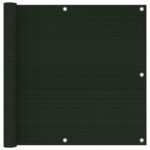 Écran de balcon Vert foncé 90x300 cm PEHD