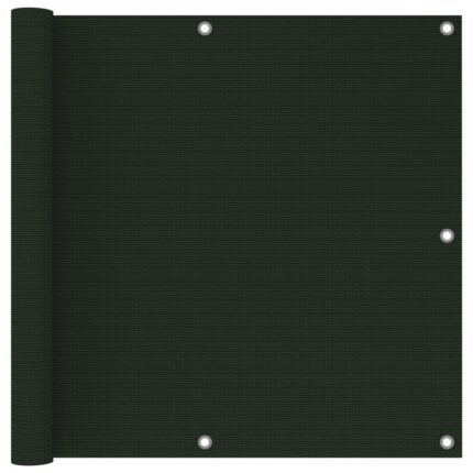 Écran de balcon Vert foncé 90x400 cm PEHD