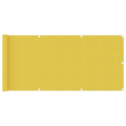 Écran de balcon Jaune 75x400 cm PEHD