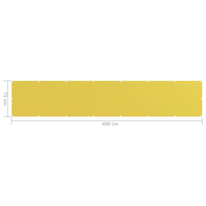 Écran de balcon Jaune 75x400 cm PEHD – Image 4