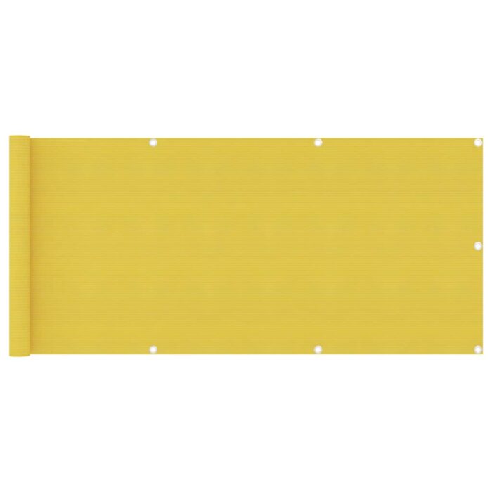 Écran de balcon Jaune 75x500 cm PEHD – Image 1