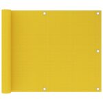Écran de balcon Jaune 75x600 cm PEHD