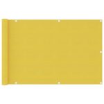 Écran de balcon Jaune 90x400 cm PEHD