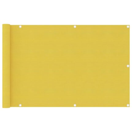 Écran de balcon Jaune 90x400 cm PEHD