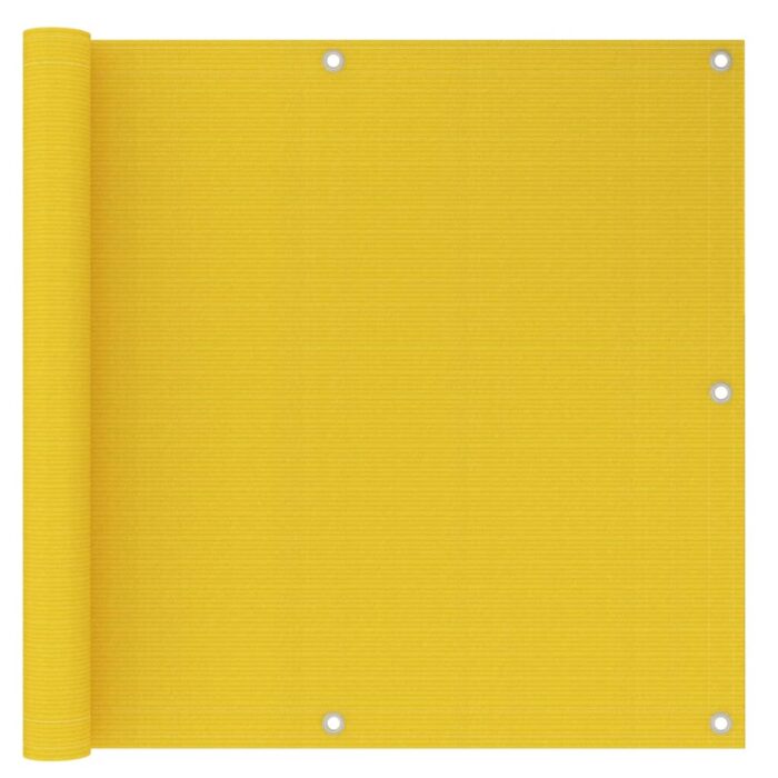 Écran de balcon Jaune 90x500 cm PEHD – Image 1