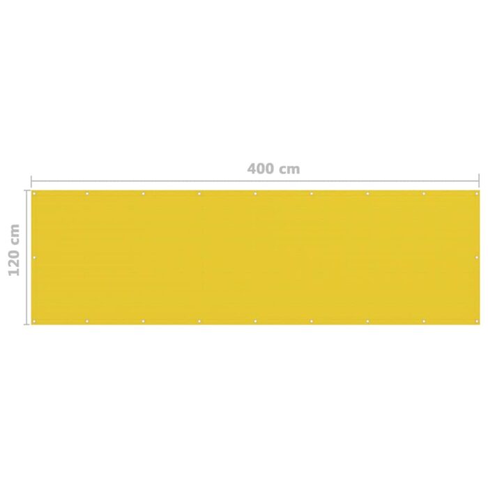 Écran de balcon Jaune 120x400 cm PEHD – Image 4
