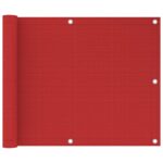 Écran de balcon Rouge 75x300 cm PEHD