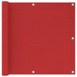 Écran de balcon Rouge 90x300 cm PEHD