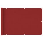 Écran de balcon Rouge 90x400 cm PEHD