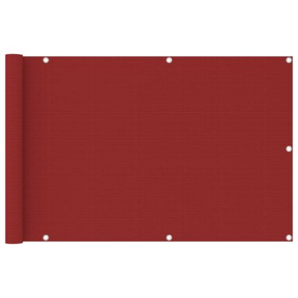 Écran de balcon Rouge 90x400 cm PEHD