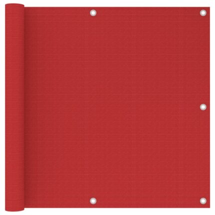 Écran de balcon Rouge 90x500 cm PEHD