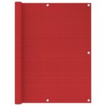 Écran de balcon Rouge 120x500 cm PEHD