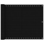 Écran de balcon Noir 75x400 cm PEHD