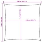 Voile d'ombrage 160 g/m² Anthracite 3x3 m PEHD – Image 8