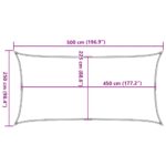Voile d'ombrage 160 g/m² Anthracite 2,5x5 m PEHD – Image 8