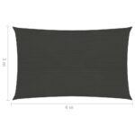 Voile d'ombrage 160 g/m² Anthracite 3x4 m PEHD – Image 5