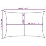 Voile d'ombrage 160 g/m² Anthracite 3x4 m PEHD – Image 8