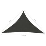 Voile d'ombrage 160 g/m² Anthracite 3x3x4,2 m PEHD – Image 5