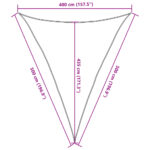 Voile d'ombrage 160 g/m² Anthracite 4x5x5 m PEHD – Image 8
