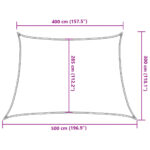 Voile d'ombrage 160 g/m² Anthracite 4/5x3 m PEHD – Image 8