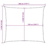 Voile d'ombrage 160 g/m² Beige 2,5x3 m PEHD – Image 8