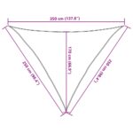 Voile d'ombrage 160 g/m² Beige 2,5x2,5x3,5 m PEHD – Image 8