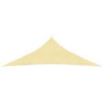 Voile d'ombrage 160 g/m² Beige 3x3x4,2 m PEHD – Image 2