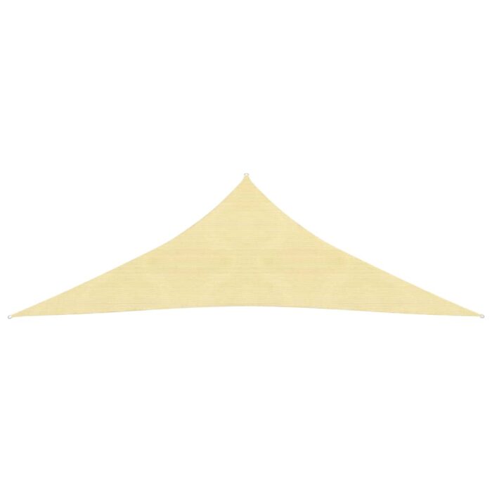 Voile d'ombrage 160 g/m² Beige 3x3x4,2 m PEHD – Image 2