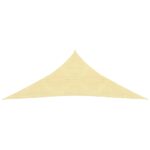 Voile d'ombrage 160 g/m² Beige 5x7x7 m PEHD – Image 2