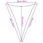 Voile d'ombrage 160 g/m² Beige 5x7x7 m PEHD – Image 8