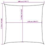Voile d'ombrage 160 g/m² Crème 3x3 m PEHD – Image 8
