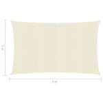 Voile d'ombrage 160 g/m² Crème 2x5 m PEHD – Image 5