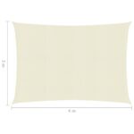 Voile d'ombrage 160 g/m² Crème 3x4 m PEHD – Image 5