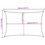 Voile d'ombrage 160 g/m² Crème 3x4 m PEHD – Image 8