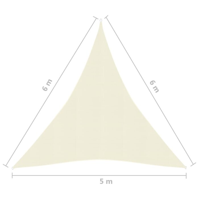 Voile d'ombrage 160 g/m² Crème 5x6x6 m PEHD – Image 5