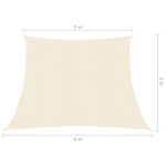 Voile d'ombrage 160 g/m² Crème 3/4x2 m PEHD – Image 5