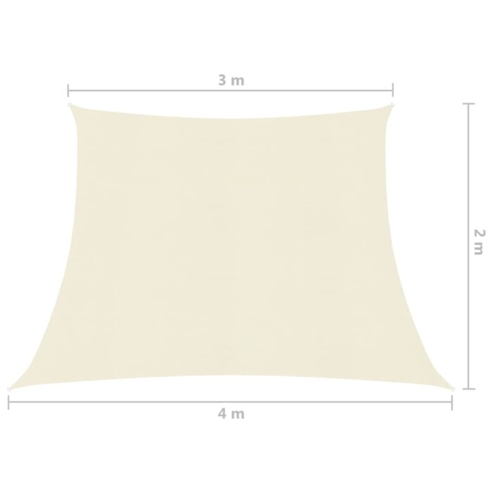 Voile d'ombrage 160 g/m² Crème 3/4x2 m PEHD – Image 5