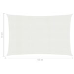 Voile d'ombrage 160 g/m² Blanc 2,5x4,5 m PEHD – Image 5