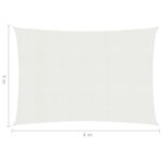 Voile d'ombrage 160 g/m² Blanc 3x4 m PEHD – Image 5