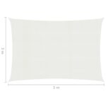 Voile d'ombrage 160 g/m² Blanc 3x5 m PEHD – Image 5